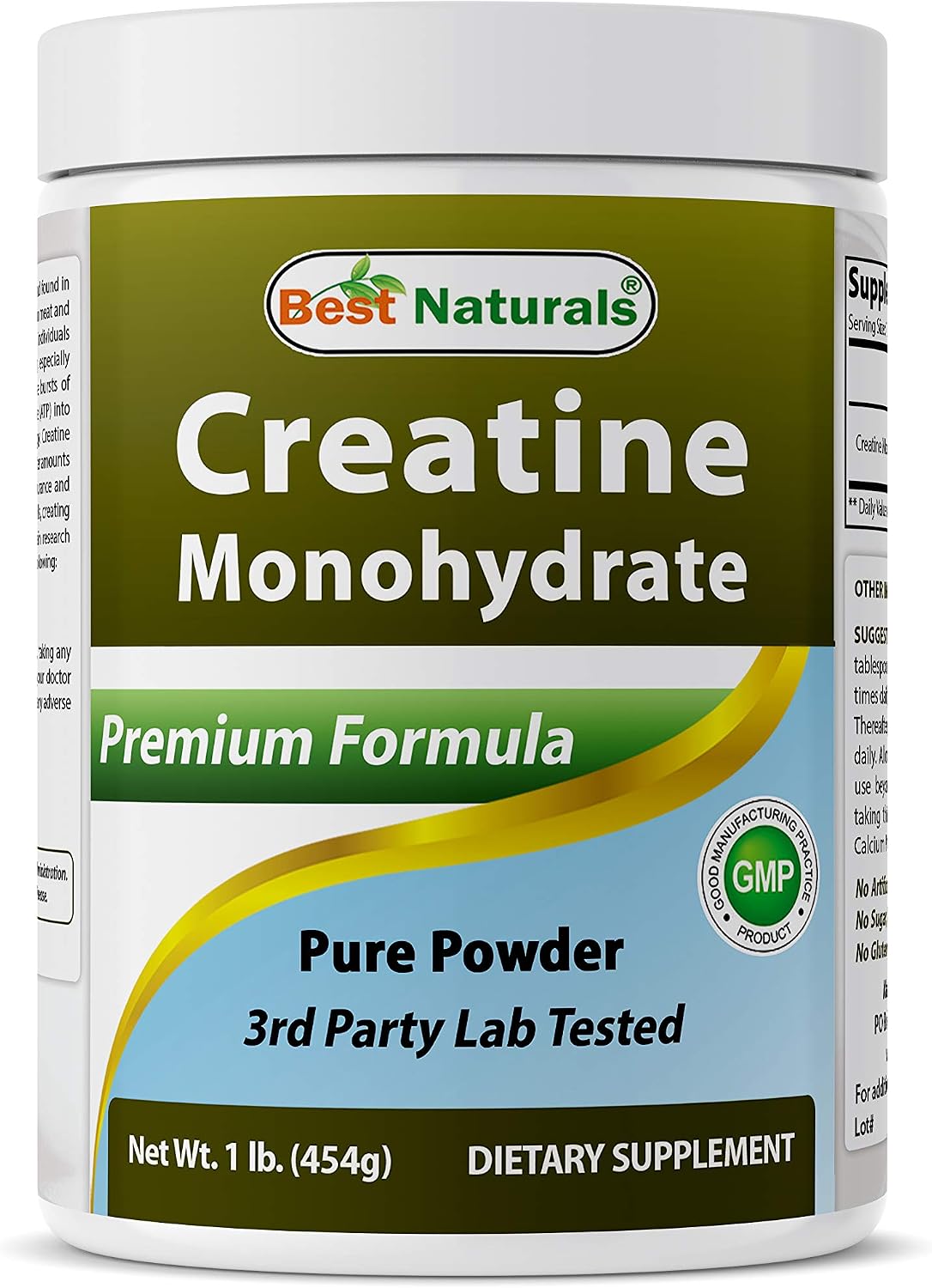 Best Naturals Creatine Monohydrate 1 Lb Pure Powder by Best Naturals, 453.6 g (Pack of 1)