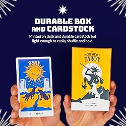 Modern Tarot Card Deck with 194-Page Guidebook and