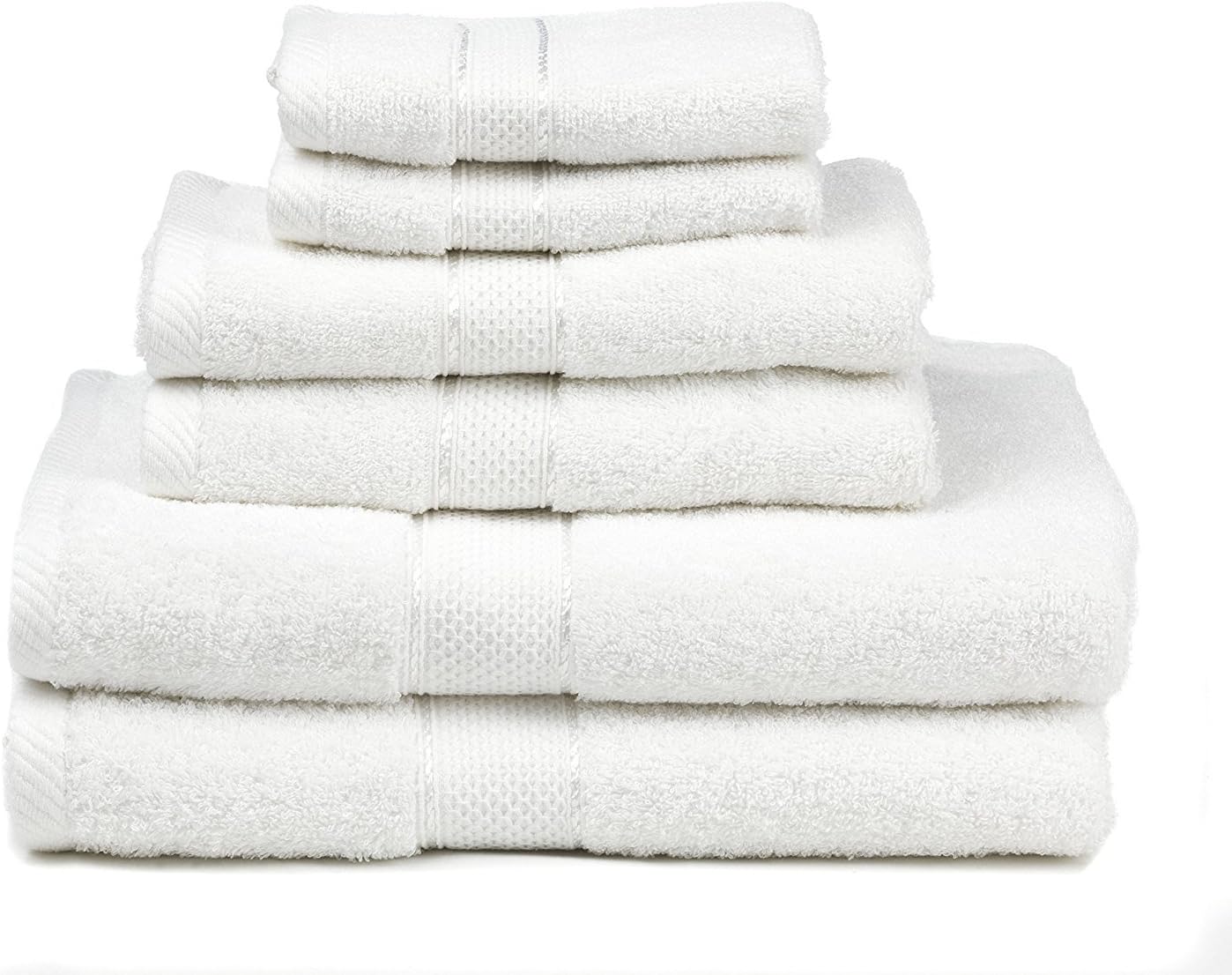 Premium Bamboo Cotton 6-Piece Towel Set (2 Bath Towels, 2 Hand Towels and 2 Washcloths) - Natural, Ultra Absorbent and Eco-Friendly (Duck Egg): Kitchen & Dining