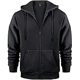 MAGCOMSEN Men's Zip Up Hoodie Casual Fashion Hooded Jacket Athletic Fleece Lined Sweatshirt with Pocket