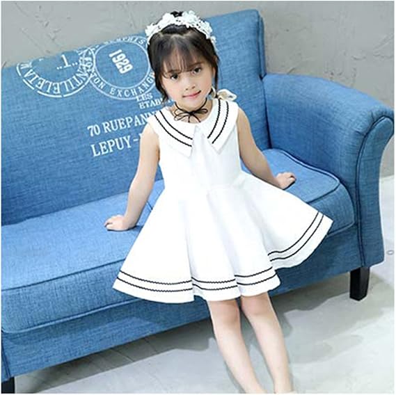 Amazon レブール ワンピース 女の子 ノースリーブ キッズワンピース 子供服 女児 ワンピ キッズ ジュニア 出掛け 旅行 おしゃれ 100 Color 3 ワンピース チュニック 通販