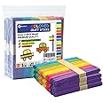 Apremont 200 pcs Colored Wooden Craft Sticks, Popsicle Stick, Arts and Crafts, Best for DIY Games Making, Building Designs or Kids Education, 4.5 inch Long (4.5 Inches, Mixed Colors)