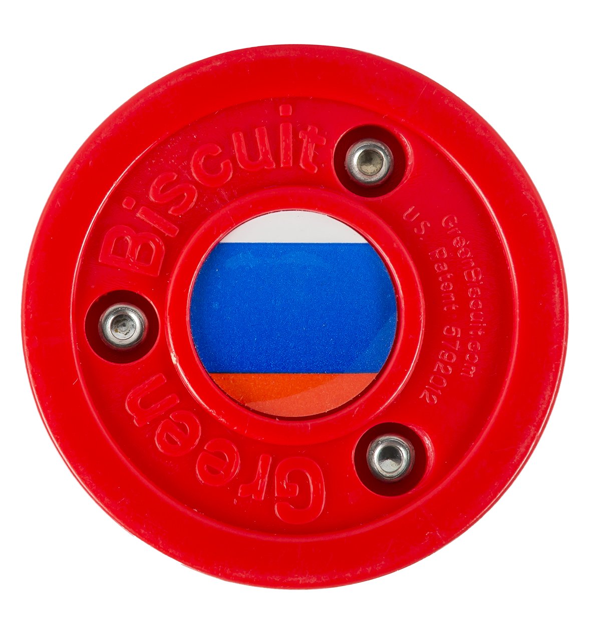 Green Biscuit Olympic Puck - Russia