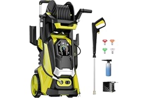 LE HAO TOOL Electric Pressure Washer 4800 PSI 3.5 GPM Power Washer Touch Screen Adjustable Pressure,4 Nozzles and 500ml Foam Cannon Power Washer Cleaning for Patio 4800 PSI