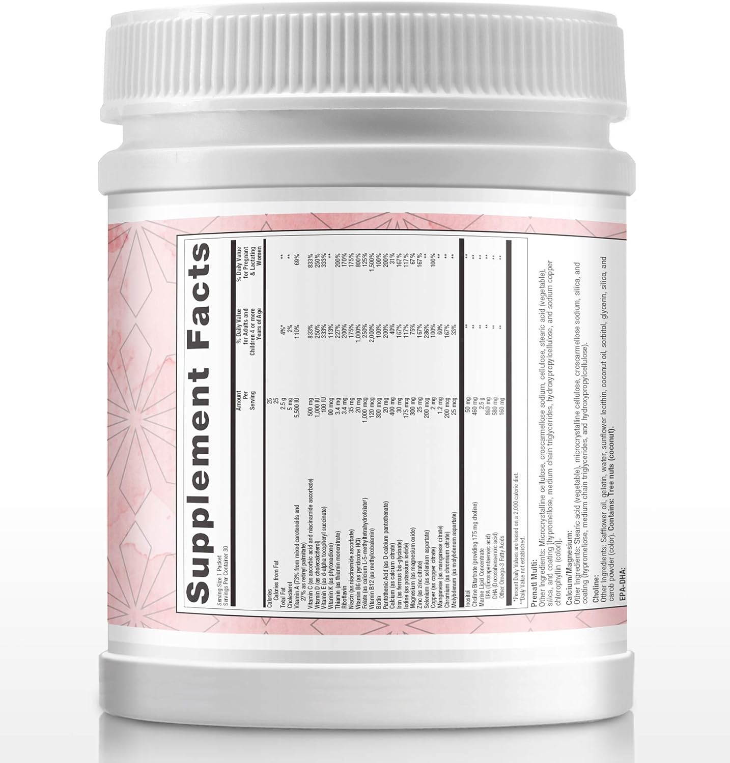 Postnatal Multivitamin, with Nursing Support. Most Complete Dietary Supplement with High