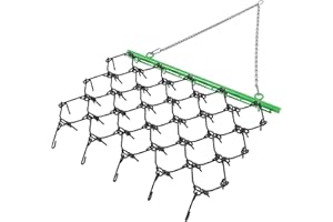 PEAKPURSUIT Heavy Duty Drag Harrow 5 FT x 4.5 FT, 3/8" Tines for ATV, UTVs, Lawn Tractors Leveling, Grading, Pastures, Breaking Up Soil