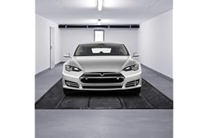 Bumbee Garage Floor Containment Mat（8'6" x 20'）, Waterproof Heavy Duty PVC Black, Non-Slip Hook & Loop, Protects Floor Against Snow, Rain, Oil and Mud for Cars Pickup Trucks SUV Minivans