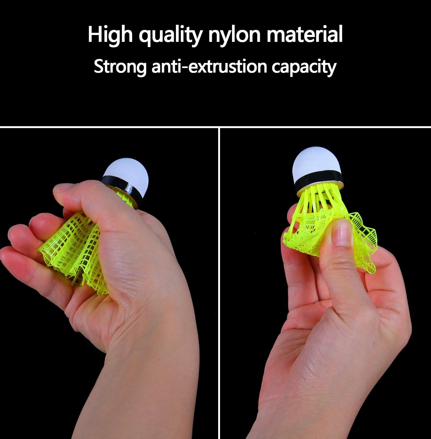 KEVENZ 12-Pack Advanced Nylon Feather Shuttlecocks, 77 Grains-High Speed Badminton Balls (Yellow, Nylon) : Sports & Outdoors