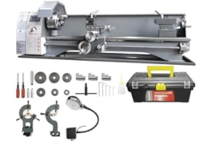 VEVOR Metal Lathe Machine, 8.3'' x 29.5'', Precision benchtop Power Metal Lathe, 0-2500 RPM Continuously Variable Speed, 750W