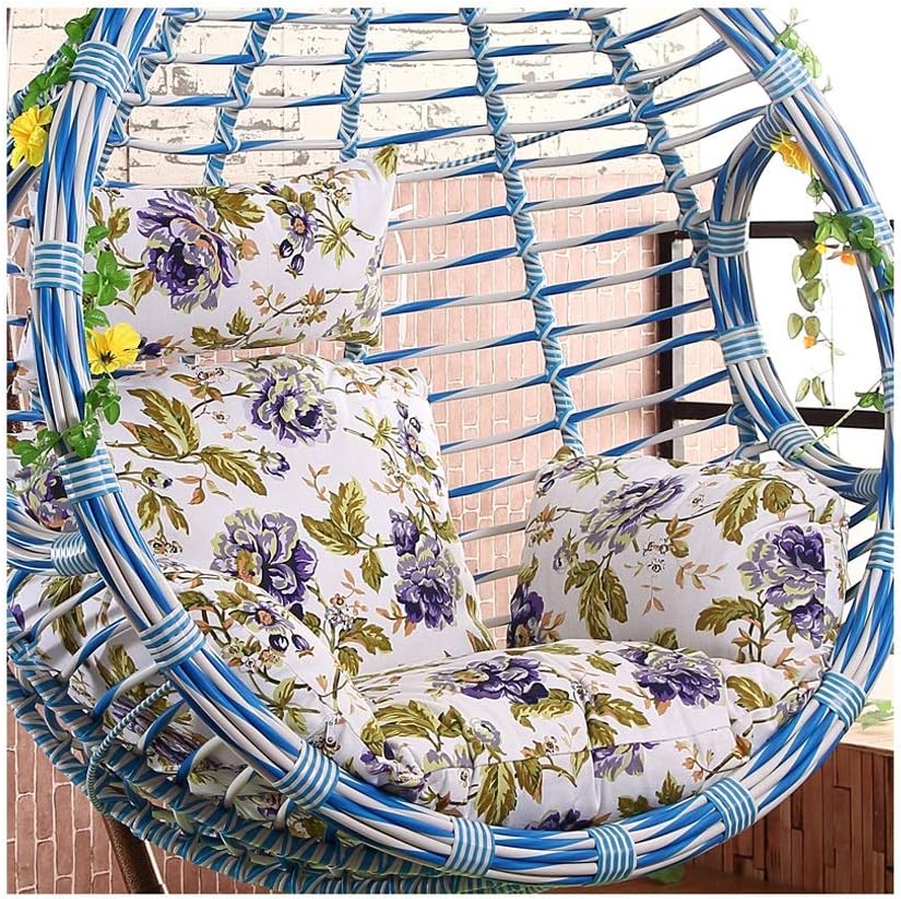 Thick Padded Bed Recliner Relaxer Chair Seat Cove Swing Basket Cushion，furniture Outdoor Patio Wicker Hanging Basket Swing Chair Tear Drop Egg Chair With Cushion And Stand,red