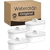 [Original] Waterdrop WD-PF-01A Plus Replacement Filters for All Waterdrop Pitcher Filtration System, Reduces PFAS, PFOA/PFOS,