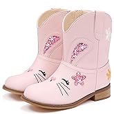 Parrosoo Toddler Girls Cowgirl Boots Cowboy Boots for Boys Little Kids Boot Animal Zipper Ankle Western Riding Shoes Birthday Party Wedding