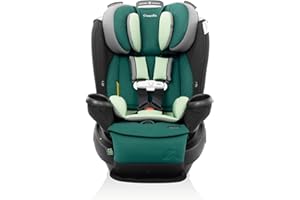 Evenflo Gold Revolve360 Extend All-in-One Rotational Car Seat with Green & Gentle Fabric (Emerald Green)