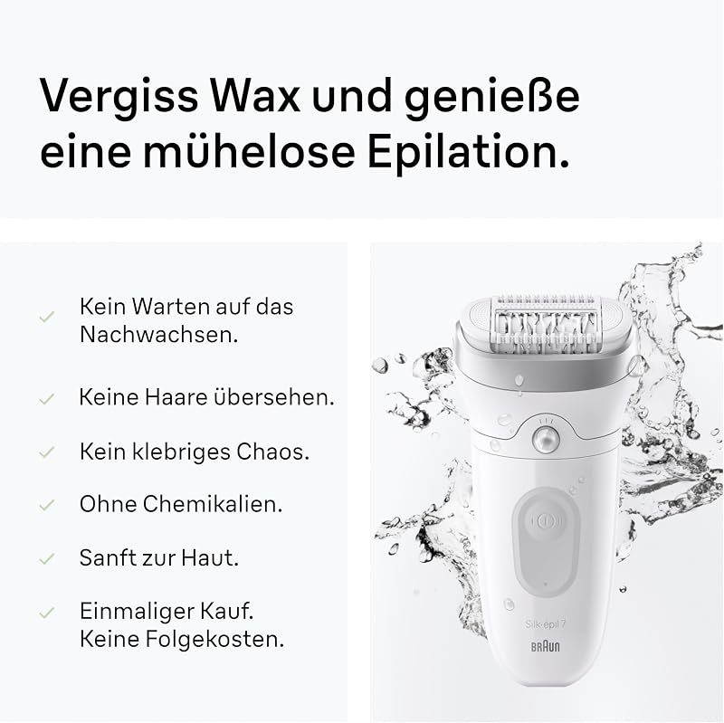 Epilierer Damen Silk·épil 7, Ladyshaver, 7-241, Silber