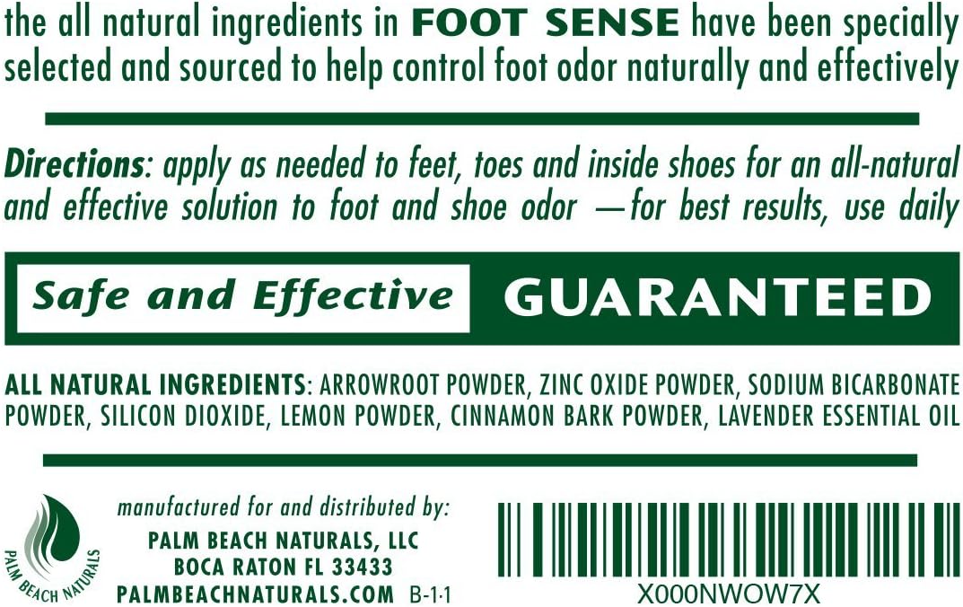 Natural Shoe Deodorizer Powder, Foot Odor Eliminator & Body Powder- for Smelly Shoes, Stinky Feet, Body Freshener. Use on Kids & Adults. Talc Free Formula - MADE IN USA: Health & Personal Care