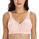 Lemorosy Women's Plus Size Full Coverage Non Padded Wireless Minimizer Bra -Comfort and Double Support