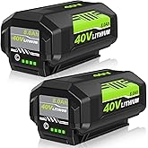 GERIT BATT Upgraded 40 Volt 8.0Ah Replacement for Ryobi 40V Battery Compatible with Ryobi 40 Volt Battery OP4026 OP40602 OP4060A1 OP40601 OP4075A OP4050A OP4026A OP40201 OP4040 Lithium Ion(Multi-2PC)