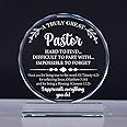 Uniquilling Pastor Appreciation Gifts Exquisite Crystal Plaque with Gift Box Packaging, Thank You Gifts for Pastor, Christmas/Retirement/Birthday Pastor Gifts