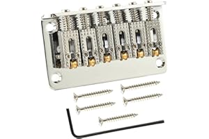 6 String 78mm Metal Fixed Hardtail Roller Saddle Bridge Top Load Guitar Bridge Tailpiece Tools For Electric Guitar