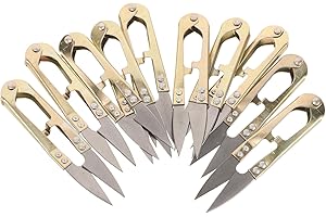 JOINPAYA 10Pcs Small Iron Craft Scissors U-Shaped Thread Snippers Yarn Cutter Sewing Embroidery Tools for DIY