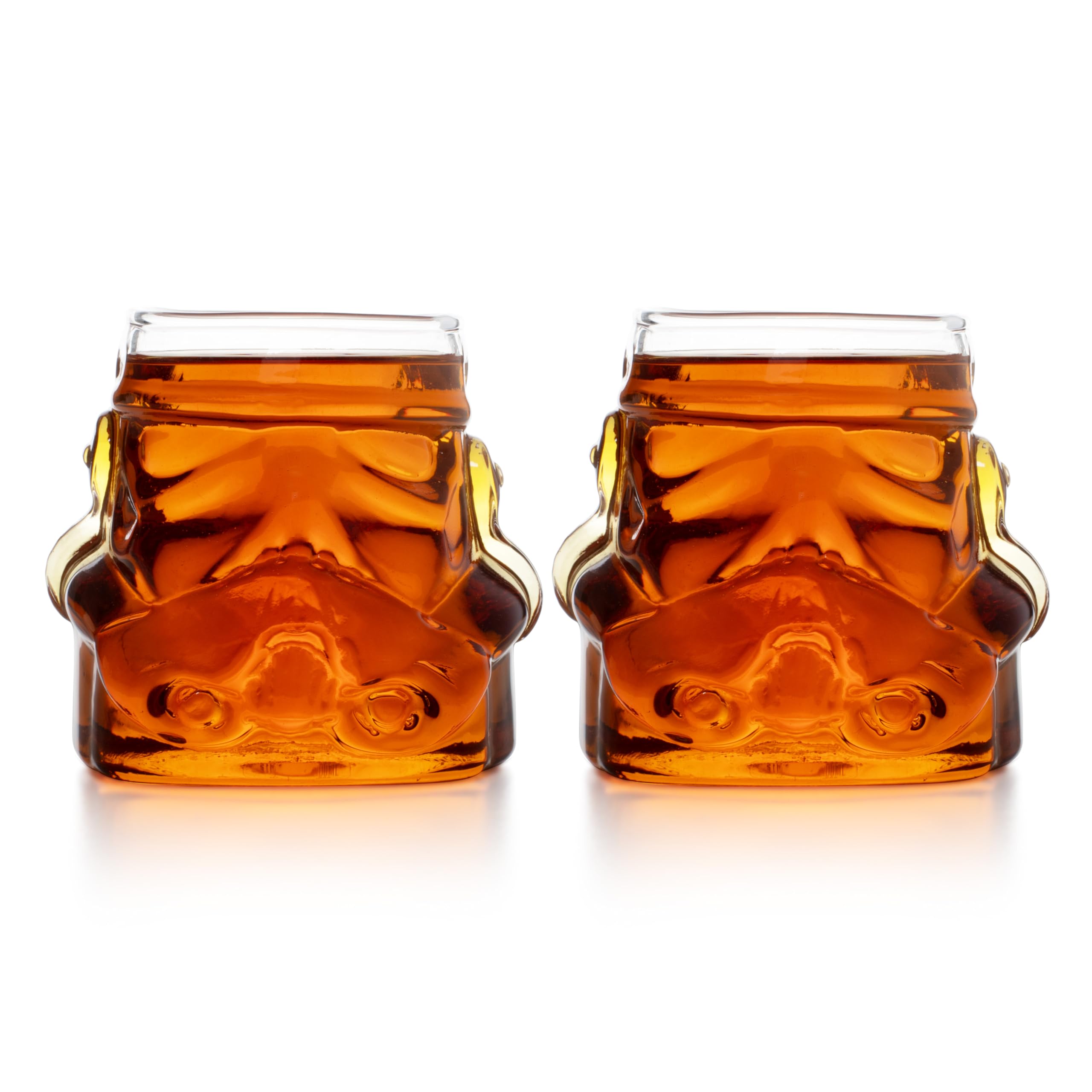 Thumbs Up Original Stormtrooper Helmet Shaped Whisky Glass Set of 2, Transparent, for Whiskey, Bourbon, Scotch & Gin, 300ml Each, Perfect Whiskey Glass Star Wars Gifts for Men