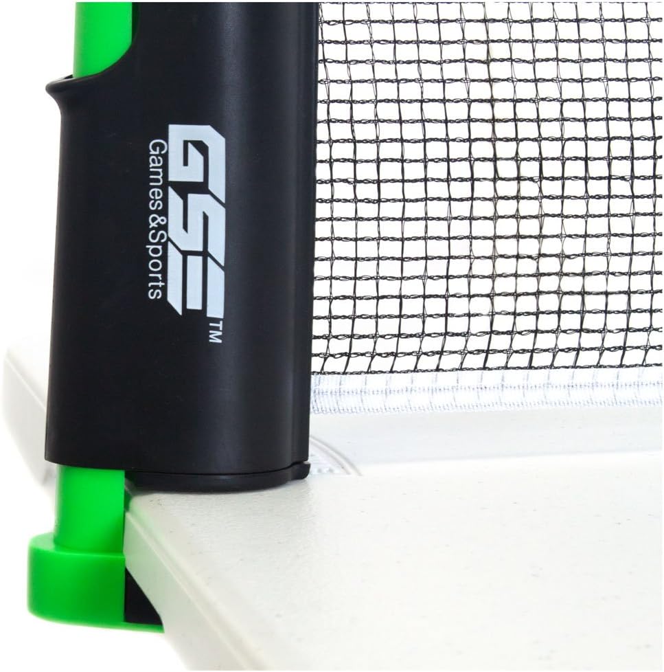 GSE Games & Sports Expert Anywhere Retractable Table Tennis Net and Post. Adjustable Replacement Ping Pong Net (4 Colors) (Black) : Sports & Outdoors