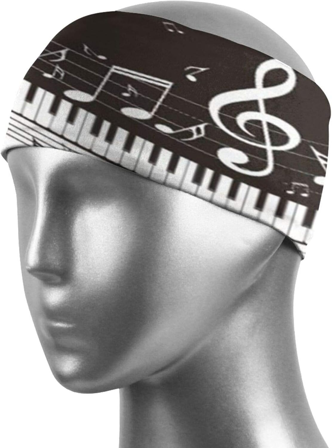 A Piano Keys with Musical Notes Headbands for Men and Women