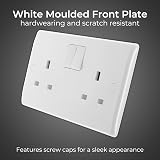 BG Electrical 822DP Double Switched Plug Socket 13A Double Pole Nexus 800 White view 2