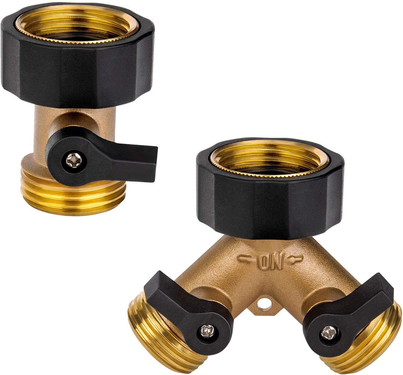 Best Dual Heavy Duty Brass Garden Hose Shut Off Valve