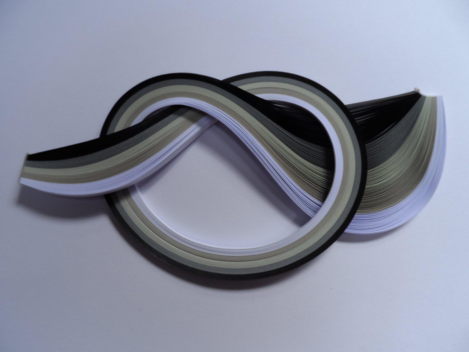 Quilling Papers 3mm, Pack of 100 - Black, White and Greys