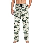 JULYTO Mens Pajama Pants Summer Cartoon Lizard Soft Mens Lounge Sleep Pant with Pockets Sleepwear PJ Bottoms for Men