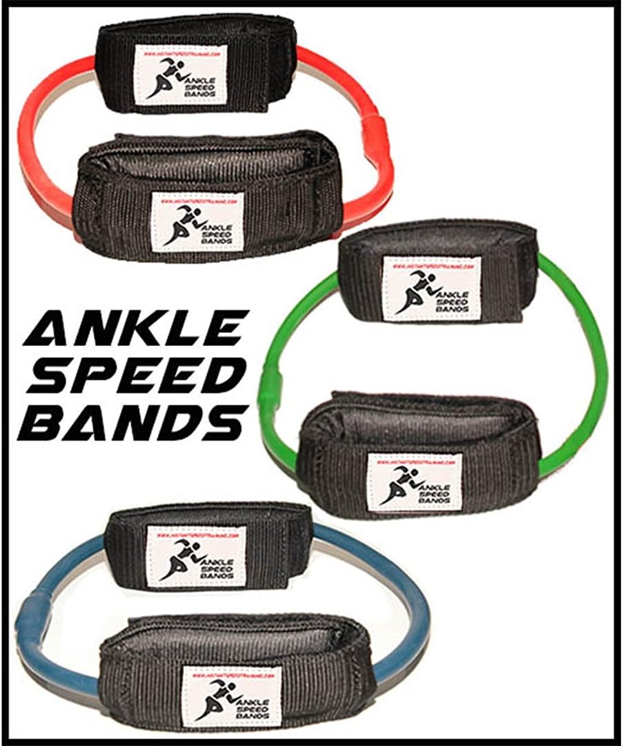 Ankle Speed Bands | Leg Training Resistance Band Set for Running Power Agility Acceleration Muscle Activation and Strength, Used by Antonio Brown and Yohan Blake
