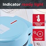 Sensio Home Mini Waffle Maker Blue Non Stick Coating 550W view 6
