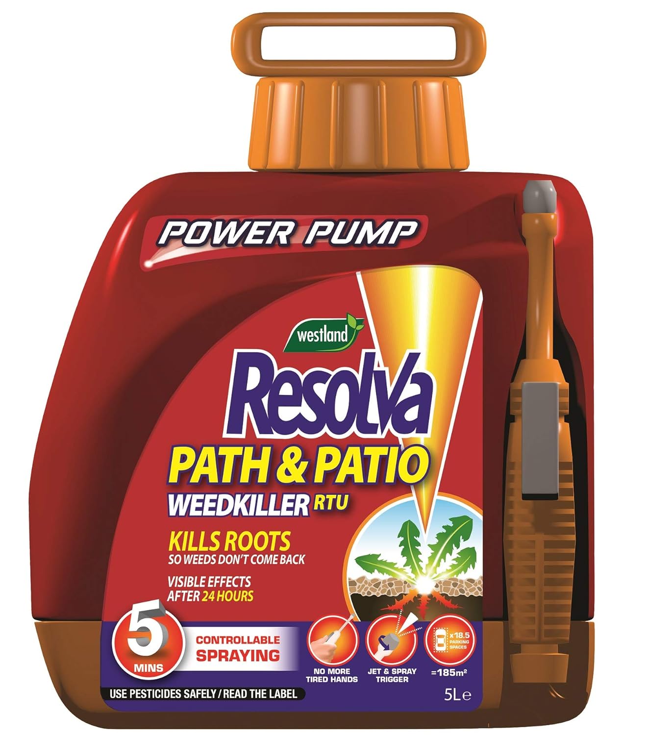 Resolva Path and Patio Ready To Use Power Pump Weed Killer, 5 Litre