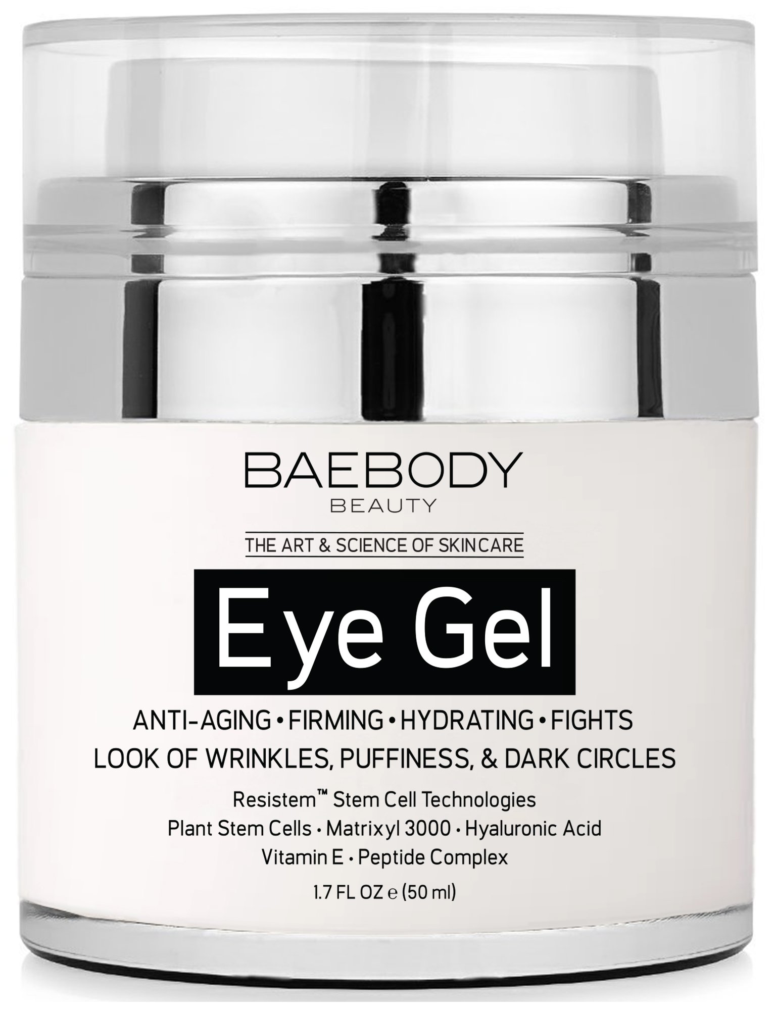 Baebody Eye Gel for Appearance of Dark Circles, Puffiness, Wrinkles and Bags - for Under and Around Eyes - 1.7 fl oz