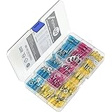120 PCS Wirefy Heat Shrink Connector Kit - Electrical Insulated Wire Terminals Crimp Ring Butt Spade Marine Waterproof Automotive