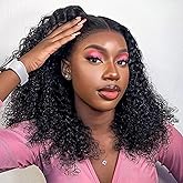 Hihmarm Curly Bob Wig Human Hair 13x6 Hd Lace 100% Human Hair Deep Wave Wigs Pre Plucked Glueless Wig Short Curly Wet And Wav