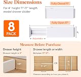 Lifewit Adjustable Drawer Dividers 8 Pack 28-44.5 cm White ABS view 2