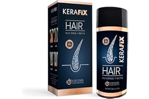 KERAFIX Hair Building Fiber for Men & Women, All-Natural Keratin Hair Powder, Thickener & Toppik for Fine Hair Undetectable & Natural, Conceals Bald Spot and Thinning Hair in 5 Sec, 25g (Light Brown)