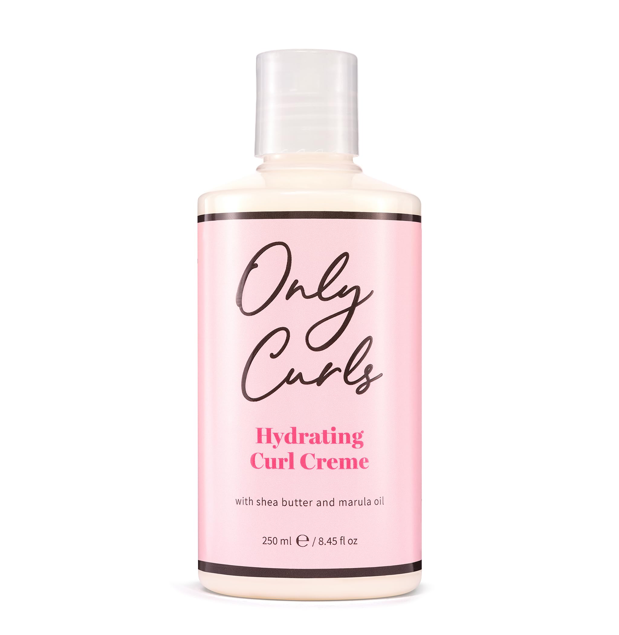 Only Curls Hydrating Curl Crème, 250ml, Curly Hair Product, Curl Enhancer & Control, Hydrating, Leave-in Styling Cream, Soft, Defined, Frizz-Free Curls, Vegan & Cruelty Free, For All Curly Hair Types