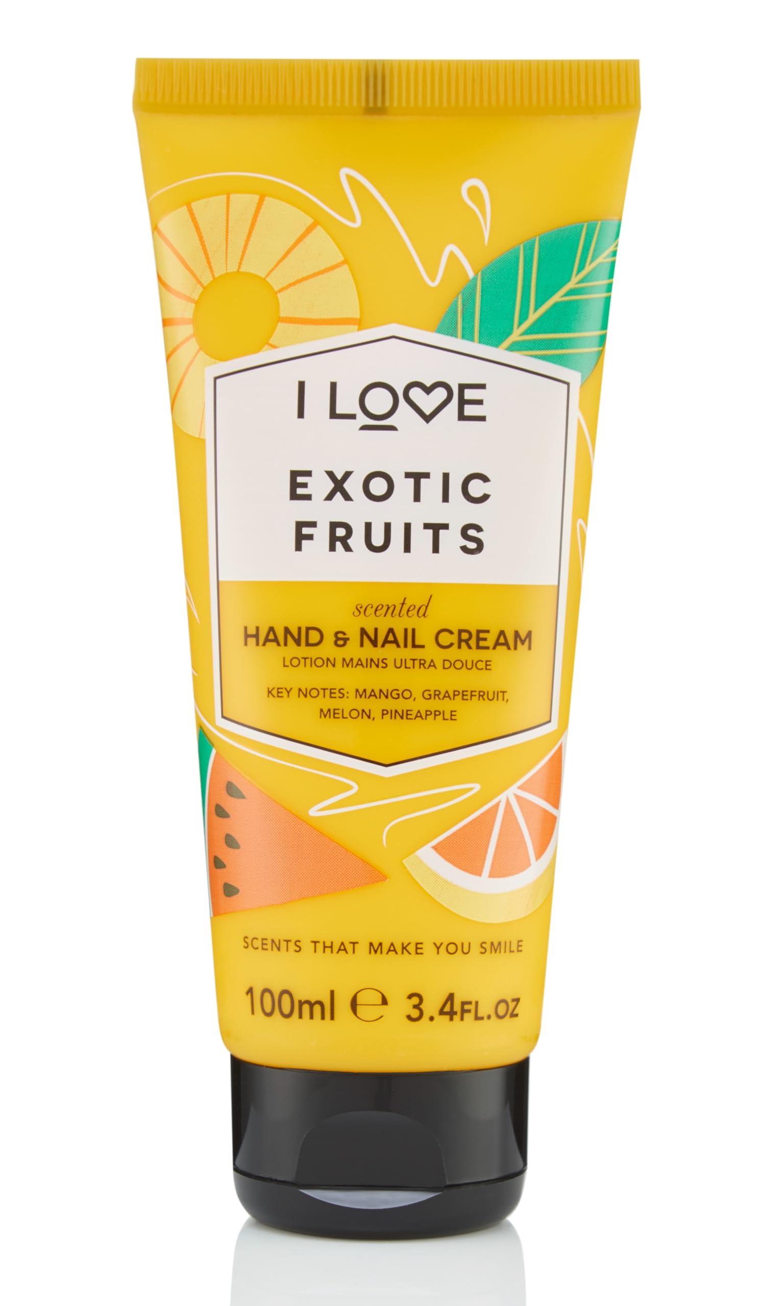I LOVE Signature Hand & Nail Cream Exotic Fruit Nourishing Hand Cream with Shea Butter & Coconut Oil | Fast-Absorbing Hydration for Smooth, Soft Hands 100ml