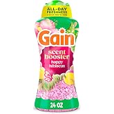 Gain In-Wash Laundry Scent Booster Beads Long-Lasting Fresh Scent Beads All Day Freshness and Odor Protection, Happy Hibiscus Scent, 24 oz (Packaging May Vary)