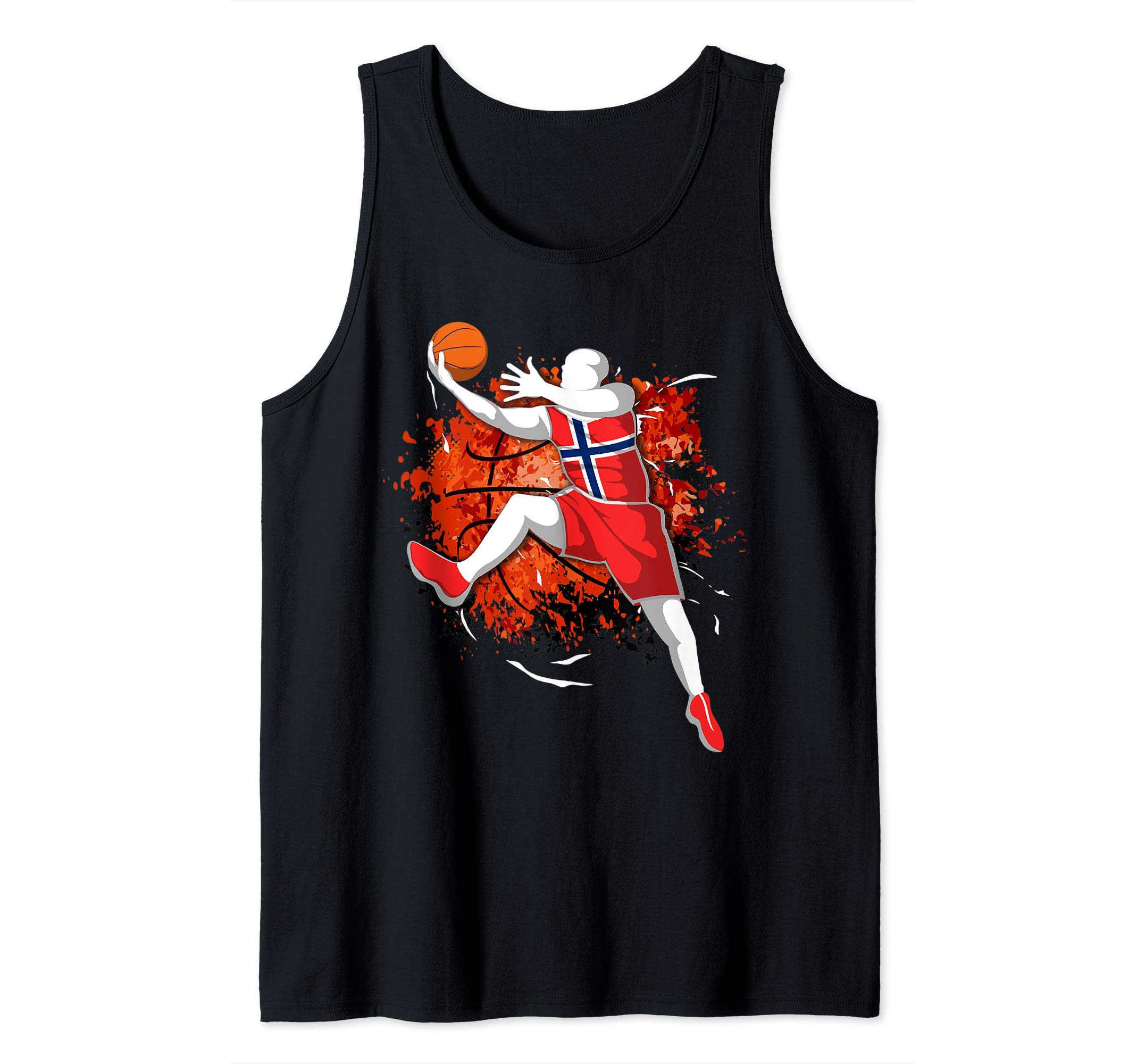 Proud Norway Basketball Lovers Norwegian National Flag Pride Tank Top