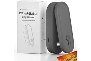URLOUS Mini Bag Sealer with Cutter and Magnet, 1800mAh Rechargeable Bag Resealer Handheld, Portable Heat Sealer for Heavy-Duty Plastic Snack & Chip Bags, Upgraded, Gift for Women, Food Saver, Kitchen Storage