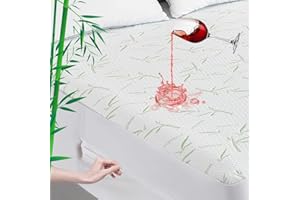 Parkdeny Full Mattress Encasement, Waterproof Cooling, Rayon from Bamboo, 3D Air Fabric, Breathable, Noiseless, Washable, Fits 5"-13" Deep Mattresses