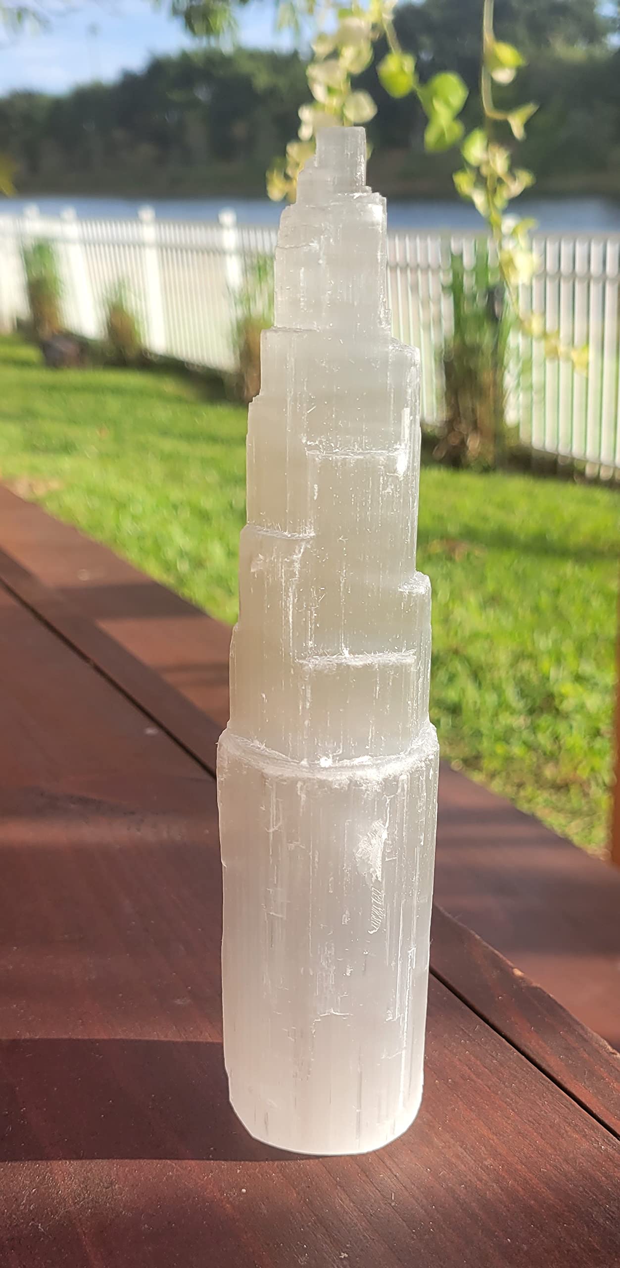 Photo 1 of Pachamama Essentials Large Selenite Tower 2" Tall Skyscraper Healing Crystal Stone Reiki Meditation Energy Protection