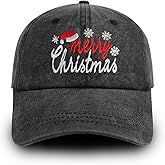 TXZZCHO Christmas Baseball Cap for Women Men Embroidered Adjustable Washed Cotton Hat