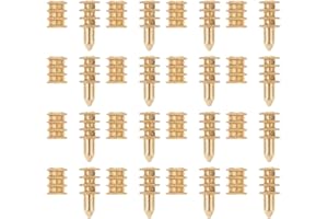 IMIKEYA 20pcs Brass Table Leaf Dowel Alignment Pin with Sockets Dining Table Bolt Sleeve Connectors Desk Leaf Positioning Loc