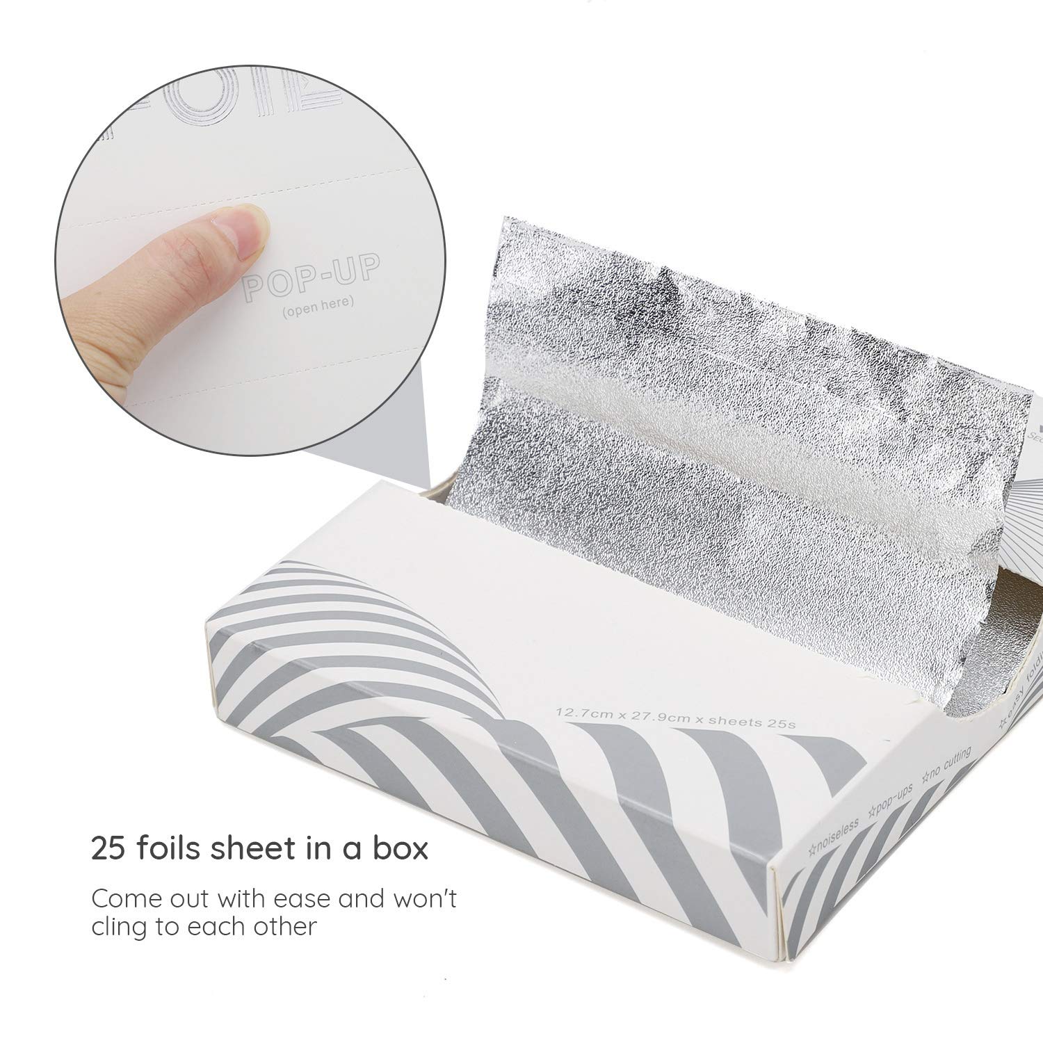 Pop-up Foils, Segbeauty 11x5inch Aluminum Pre-cut Foil Sheets for Hair Coloring Embossed Highlighting Foils 4 boxes for Professional Hair Salon Balayage Bleaching : Beauty