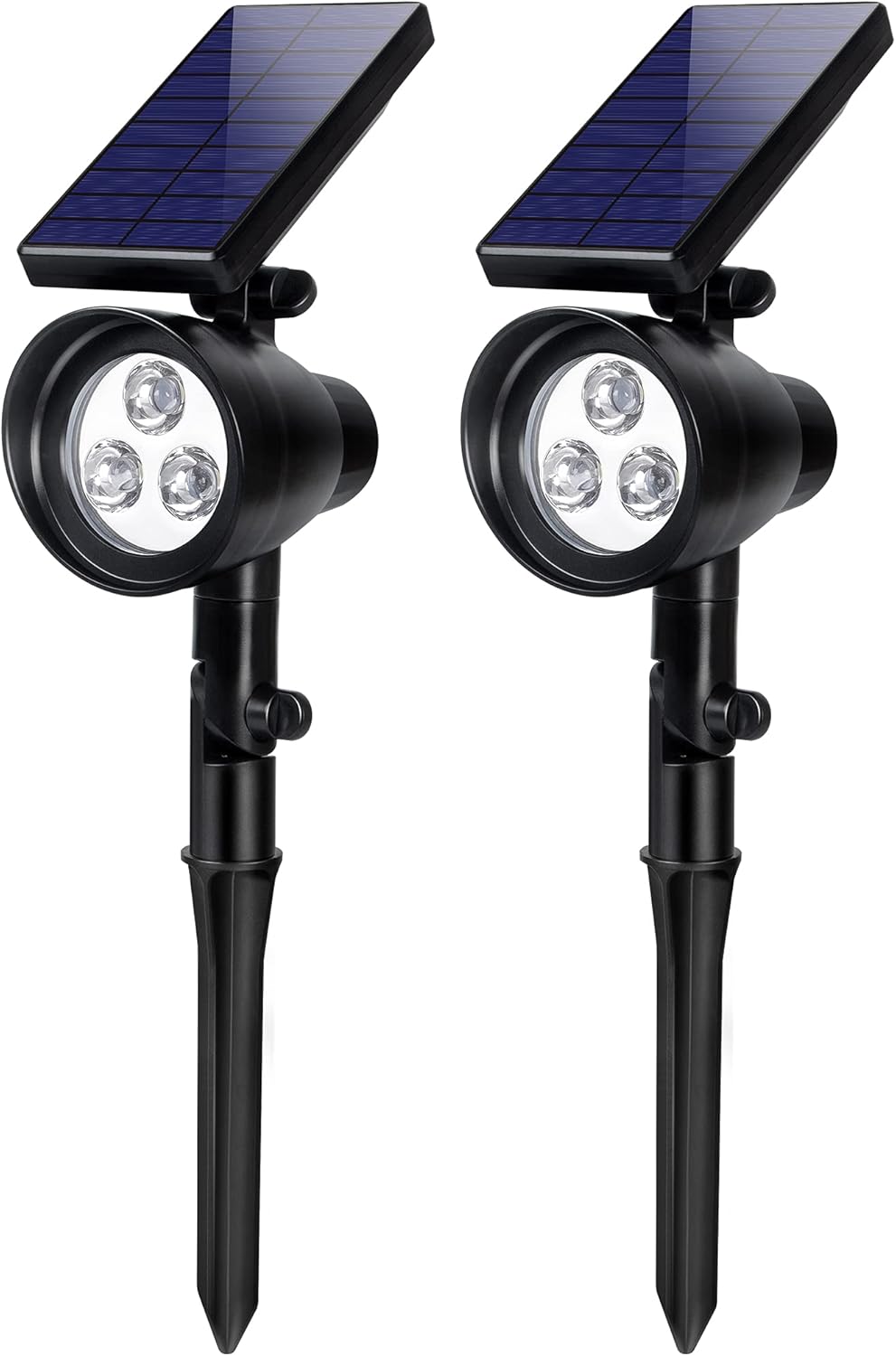 solar lights outdoor on Innogear Solar Lights 2 In 1 Waterproof 3 Led Solar Spotlights Adjustable Wall Light Landscape Lighting Security Light Outdoor Auto On Off For Patio Deck Yard Garden Driveway Pack Of 2 Amazon Com